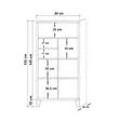 Atlantic Pine Kirjahylly - 100% Melamiinipinnoitettu, UV-suojattu, Puujalat, 80x155x36 cm, Useita Hyllyjä, Kiinnitettävä - Kirjahyllyt - 8681875322941 - 5