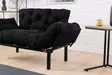 2-istuttava vuodesohva, musta, 155 cm leveä, kestävä, mukava - Vuodesohvat - 8681875516241 - 4