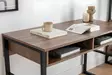 Monikäyttöinen Opiskelupöytä - 120x75x60 cm - Pähkinä - Metalli - Säilytystila - 100% Melamiinipinnoitettu Lastulevy - Työpöydät - 8681875587821 - 3
