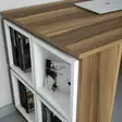 Moderni Opiskelupöytä - 120x75x65 cm - Pähkinä Valkoinen - 100% Melamiinipinnoitettu - Useita Hyllyjä - Kiinnitettävä Seinä - Työpöydät - 8681875184181 - 3