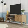 TV-taso, tammi, 120 cm leveä, kestävä, tilava - TV-tasot - 8683342214421 - 1