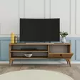 TV-taso, tammi, 120 cm leveä, kestävä, tilava - TV-tasot - 8683342214421 - 3
