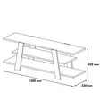 Moderni TV-taso, Pähkinä Valkoinen, 120x42x33,6 cm, 100% Melamiinipinnoitettu, Useita Hyllyjä, Seinään Kiinnitettävä - TV-tasot - 8681875184631 - 4