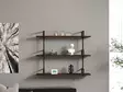 Seinähylly, saksanpähkinä, 87 cm leveä, kestävä, lisäsäilytystila - Seinähyllyt - 8681875449631 - 2