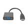HDMI -sovitin | HDMI liitin | VGA Naaras / 3.5 mm naaras | Niklattu | Suora | ABS-Muovi | Musta | 1 kpl | Laatikko - HDMI-kaapelit - 5412810288571 - 2