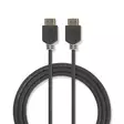 High Speed HDMI Kaapeli Ethernet | HDMI liitin | HDMI liitin | 4K@60Hz | ARC | 18 Gbps | 1.00 m | Pyöreä | PVC | Antrasiitti | Laatikko - HDMI-kaapelit - 5412810264421 - 75