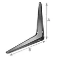 Hyllykulma 125 mm x 150 mm valkoinen - Hyllynkannattimet ja seinäkiskot - 4015643113921 - 2