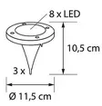 Maavalo Bari Solar 3 kpl Airam - Aurinkokennovalaisimet - 6435200295071 - 3