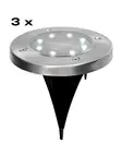 Maavalo Bari Solar 3 kpl Airam - Aurinkokennovalaisimet - 6435200295071 - 2
