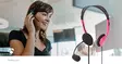 PC-headset | On-Ear-Kuulokkeet | Stereo | 2x 3.5 mm | Taitettava mikrofoni | Pinkki - Sankakuulokkeet - 5412810286881 - 90