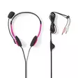 PC-headset | On-Ear-Kuulokkeet | Stereo | 2x 3.5 mm | Taitettava mikrofoni | Pinkki - Sankakuulokkeet - 5412810286881 - 75