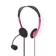 PC-headset | On-Ear-Kuulokkeet | Stereo | 2x 3.5 mm | Taitettava mikrofoni | Pinkki - Sankakuulokkeet - 5412810286881 - 40