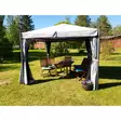 Paviljonki Capri 3 x 3 m harmaa - Paviljongit ja pergolat - 6438168096421 - 2