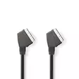SCART-kaapeli | SCART Uros | SCART Uros | Niklattu | 480p | 2.00 m | Pyöreä | PVC | Musta | Laatikko - HDMI-kaapelit - 5412810289721 - 1