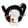 Sähköjohto | Suko Uros | IEC-320-C13 | Kulma | Suora | Niklattu | 3.00 m | Pyöreä | PVC | Musta | Label - Virtakaapelit ja liittimet - 5412810424931 - 66