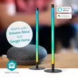SmartLife-tunnelmalamppu | Wi-Fi | Tube | 600 lm | Lämpimästä kylmään valkoiseen / RGBIC | 2700 - 6500 K | 36 W | Metalli | 2 kpl - Valaisimet - 5412810415311 - 51
