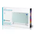 SmartLife Konvektiolämmitin | Sopii kylpyhuoneeseen | Lasipaneeli | 2000 W | 2 Lämpöasetusta | LED | 15 - 35 °C | Säädettävä termostaatti | Valkoinen - Lämmitys - 5412810318001 - 67