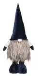 Tonttu samettilakki tummansininen 10 cm - Joulukoristeet ja -tekstiilit - 6410413340671 - 1