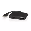 USB-keskitin | 1x USB-C | 1x USB A / 1x USB-C | 4-Porttinen port(s) | USB 2.0 | USB Virta | SD & MicroSD - Tietokone ja verkko - 5412810416011 - 1