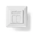 Verkon seinärasia | Flush Mount | 2-Porttinen port(s) | CAT6a | Suora | Naaras | Kullattu | PVC | Valkoinen | Laatikko - Tietokone ja verkko - 5412810335251 - 11