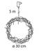 Merlin kranssi 30 cm hopea ip20 - Koristevalot - 6435200288721 - 4