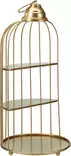 Koristeellinen kultainen metallihäkki 42?cm – elegantti sisustuselementti kasveille, kynttilöille ja koristeille - Koristeet, koriste-esineet - 8721037591911 - 1