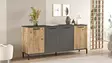 Atlantic Pine Anthracite Konsoli - 100% Melamiinipinnoitettu Lastulevy, 160x71,8x40 cm, 2 Pakettia, Tyylikäs Säilytysratkaisu - - 19-19-8683743770601 - 4