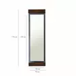 Cheval Peili - 100% Metalli Kehys, Pähkinä Fume, 50x170x3 cm, Sisältää Peilin, Yksi Paketti, Kiinnitettävä Seinäkiinnitys - Peilit - 8683743270231 - 9