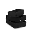 Felt Desk Organizer Set 3 kpl - Tyylikäs Musta 100% Huopa - Kolme Kokoa: 32x21x7,5 cm, 29x17,5x7,5 cm, 25,5x14x7,5 cm - Säilytyslaatikot ja korit - 8683342858311 - 1