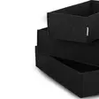 Felt Desk Organizer Set 3 kpl - Tyylikäs Musta 100% Huopa - Kolme Kokoa: 32x21x7,5 cm, 29x17,5x7,5 cm, 25,5x14x7,5 cm - Säilytyslaatikot ja korit - 8683342858311 - 3