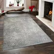 Harmaa Kermanvärinen eteisen matto käytävämatto 80x150 cm - 60% Polypropeeni, 40% Polyesteri, 7 mm Nukka, 320000 Lankapistettä - Pienet matot ja käytävämatot - 8683342376921 - 2