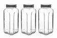 Hopea Keittiötarvike Lasipurkkisetti (3 kpl) - 980 ml, Konepesun Kestävä, Ilmatiiviit Kannet, Tyylikäs Säilytysratkaisu - Päivittäiskeittiötarvikkeet - 8684283450251 - 1