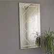 Hopeapeili 65x130 cm - MDF, Säädettävä, Asennusvalmis, Ylellinen Sisustus, Kiinnitettävä Seinäpeili, 1 Paketti - Peilit - 8681875708301 - 5