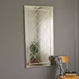 Hopeapeili 65x130 cm - MDF, Säädettävä, Asennusvalmis, Ylellinen Sisustus, Kiinnitettävä Seinäpeili, 1 Paketti - Peilit - 8681875708301 - 2