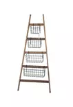 Hyllykori Teline, 145x60x22 cm, Tammi-Musta, 100% Melamiinipinnoitettu Lastulevy, 100% Metalli, 2 Pakettia - Seinähyllyt - 8684282608301 - 8