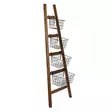 Hyllykori Teline, 145x60x22 cm, Tammi-Musta, 100% Melamiinipinnoitettu Lastulevy, 100% Metalli, 2 Pakettia - Seinähyllyt - 8684282608301 - 1