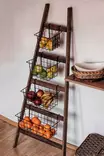 Hyllykori Teline, 145x60x22 cm, Tammi-Musta, 100% Melamiinipinnoitettu Lastulevy, 100% Metalli, 2 Pakettia - Seinähyllyt - 8684282608301 - 2