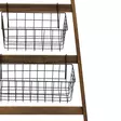 Hyllykori Teline, 145x60x22 cm, Tammi-Musta, 100% Melamiinipinnoitettu Lastulevy, 100% Metalli, 2 Pakettia - Seinähyllyt - 8684282608301 - 11