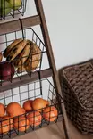 Hyllykori Teline, 145x60x22 cm, Tammi-Musta, 100% Melamiinipinnoitettu Lastulevy, 100% Metalli, 2 Pakettia - Seinähyllyt - 8684282608301 - 7