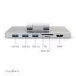 Kannettavan Tietokoneen Jalusta | USB Virta | 17 " | Kokoontaitettava | Micro SD card slot / SD card slot / 3x USB A Female | USB-C Female / 1x HDMI Output - Nedis tuotteet - 5412810469581 - 52