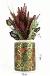Käsinmaalattu Monivärinen Keraaminen Koriste Ruukku - 12 cm Halkaisija, 17 cm Korkeus - Yksilöllinen ja Tyylikäs - Kukka-amppelit ja maljakot - 8684283435791 - 3
