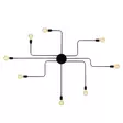 Kattokruunu, musta, 190 cm, kestävä, minimalistinen - Katto- ja seinävalaisimet - 8681875572711 - 5
