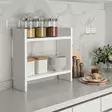 Keittiöhylly, valkoinen, 34x10x30 cm, kestävä, helppo puhdistaa - Keittiöhyllyt - 8684282599111 - 2