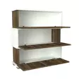 Kenkäkaappi, valkoinen pähkinäpuu, Leveys 90 cm, korkeus 93 cm, syvyys 30 cm, kestävä, tilava, skandinaavinen - Kenkäkaapit - 8681181790991 - 6