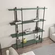 Kirjahylly - Vihreä Musta, 100% Melamiinipinnoitettu Lastulevy, 18 mm, 160x180x29,6 cm, Kestävä ja Tyylikäs - Kirjahyllyt - 8683743959341 - 4