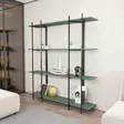 Kirjahylly - Vihreä Musta, 100% Melamiinipinnoitettu Lastulevy, 18 mm, 160x180x29,6 cm, Kestävä ja Tyylikäs - Kirjahyllyt - 8683743959341 - 3