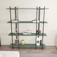 Kirjahylly - Vihreä Musta, 100% Melamiinipinnoitettu Lastulevy, 18 mm, 160x180x29,6 cm, Kestävä ja Tyylikäs - Kirjahyllyt - 8683743959341 - 2