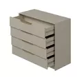 Kivivärinen Lipasto ja Peili - 100% Melamiinipinnoitettu Lastulevy, 100x85x45 cm, Useita Hyllyjä, 3 Pakettia - Lipastot ja senkit - 8683742567431 - 8