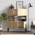 Konsoli, safiiritammi, 100x35x125 cm, kestävä, monikäyttöinen, tilava - Lipastot ja senkit - 8682870917071 - 4