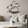 Koristeellinen metallinen seinäkoriste, musta, 115 x 49 cm, kestävä, tyylikäs - Koristeet, koriste-esineet - 8684283349661 - 2